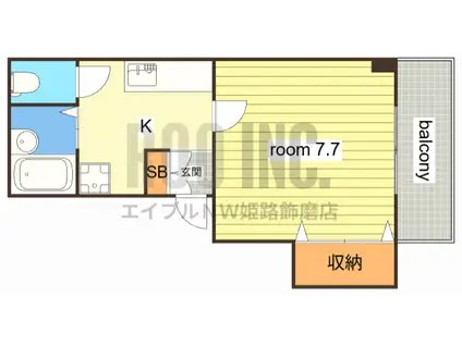 クレアトゥールOTSUKA(1K/3階)の間取り写真