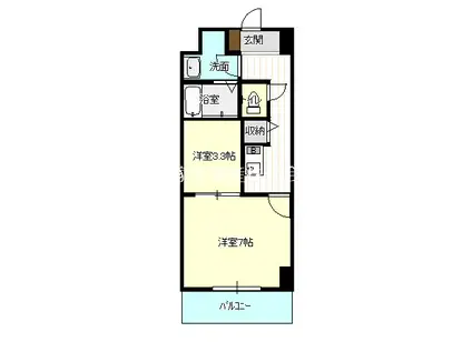 LA CLARTE(2K/8階)の間取り写真