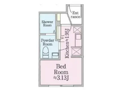 南平台イースト(ワンルーム/3階)の間取り写真