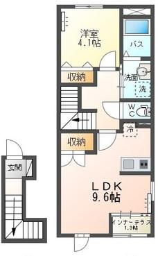 L I N K(1LDK/2階)の間取り写真