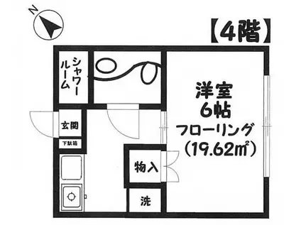 BELAIR大崎(1K/2階)の間取り写真