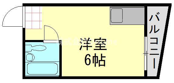 ビスタ加美(ワンルーム/4階)の間取り写真