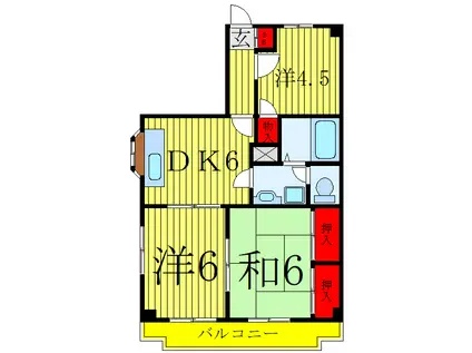 ロイヤルハイツ小宮(3DK/1階)の間取り写真