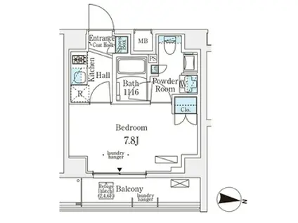 メゾン・クロイゾン(ワンルーム/3階)の間取り写真