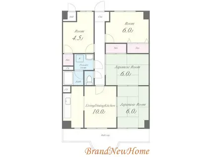 サンロード蔵前(4LDK/2階)の間取り写真