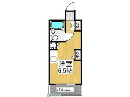 飯尾ビル(ワンルーム/4階)の間取り写真