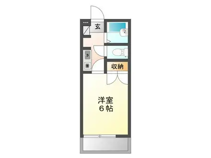 ペンギン村(1K/1階)の間取り写真