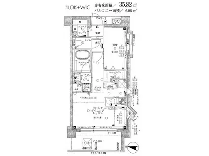 グローベル志村坂上プライムシティ(1LDK/1階)の間取り写真