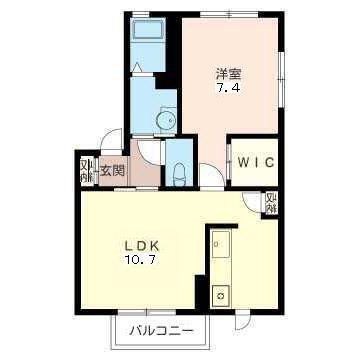 メゾン・ボヌールIII(1LDK/2階)の間取り写真