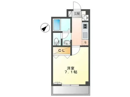 エポック橘(1K/1階)の間取り写真