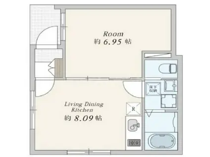 T‐テラス(1LDK/1階)の間取り写真