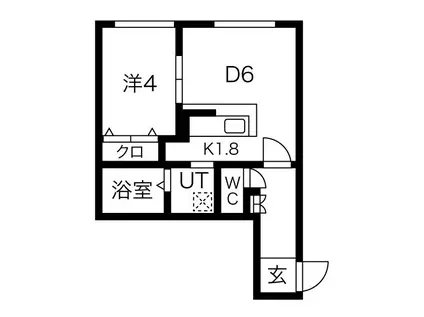 METAMORPH(1LDK/4階)の間取り写真