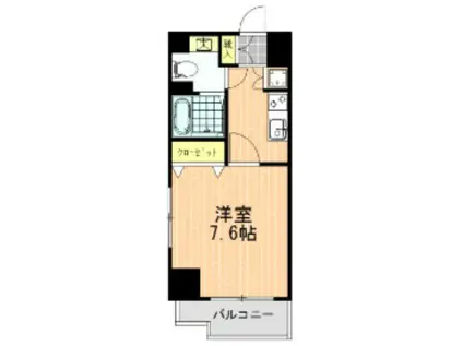 グローブ立花(1K/9階)の間取り写真