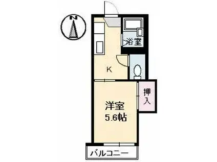 コーポKII(1K/1階)の間取り写真