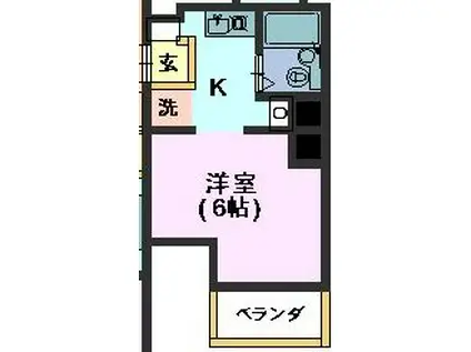 アスパイア平針(1K/5階)の間取り写真