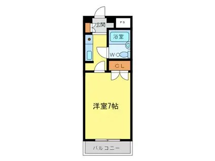 カサ コモダ6(1K/2階)の間取り写真