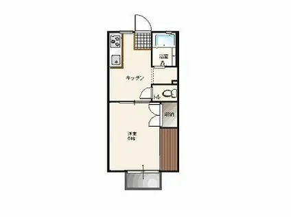 ハイツシャルマン(1K/2階)の間取り写真