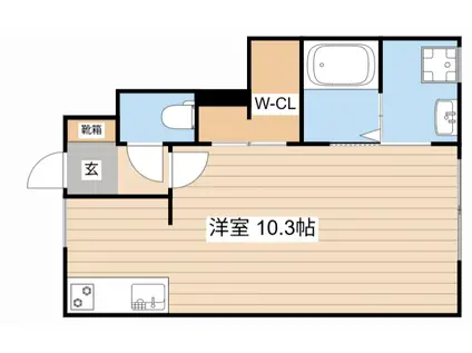 REVE NAKAYABU(ワンルーム/1階)の間取り写真