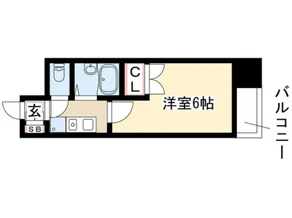 丸の内USビル(1K/6階)の間取り写真