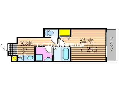 トスカ北方B棟(1K/1階)の間取り写真