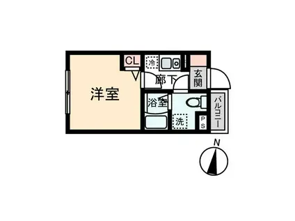 ME MOLA中村橋(1K/5階)の間取り写真