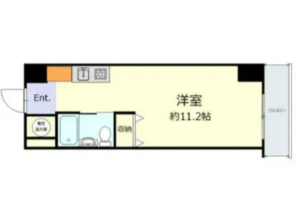 ウィン四ツ谷(ワンルーム/3階)の間取り写真