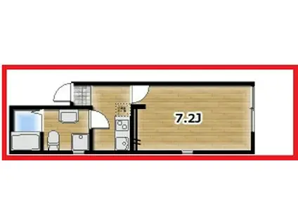 フォレストタカサゴ(1K/3階)の間取り写真