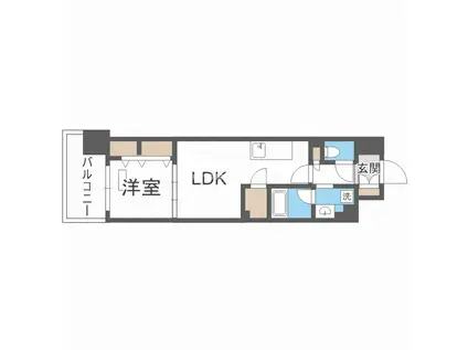 アーバネックス同心II(1LDK/5階)の間取り写真