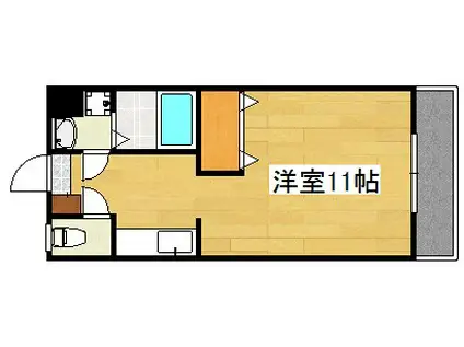 メゾンこうばやし(ワンルーム/2階)の間取り写真