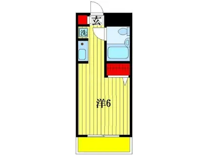 ジョイフル津田沼(1K/4階)の間取り写真