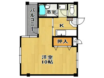 メゾンキャンパスII(1K/3階)の間取り写真