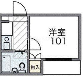 レオパレスHIRO(1K/1階)の間取り写真