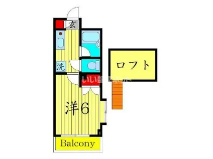 QUEEN(1K/3階)の間取り写真