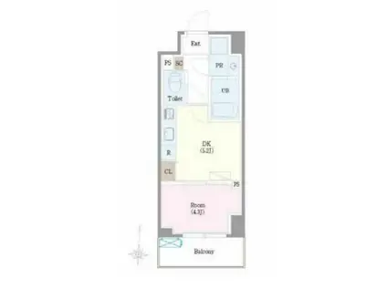 ロイジェント扇橋(1DK/3階)の間取り写真