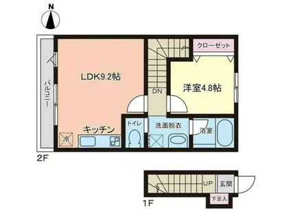 PREMORY名取駅前 A(1LDK/2階)の間取り写真