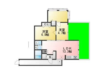 ＪＲ京浜東北線 蕨駅 徒歩34分 3階建 築38年(3LDK/1階)の間取り写真