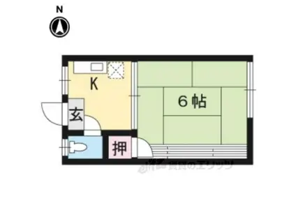 なぐさハウス(1K/1階)の間取り写真