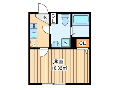 グランドヒル鶴見市場(1K/2階)の間取り写真