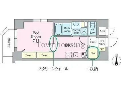 BRILLANTERYOGOKU(1DK/6階)の間取り写真