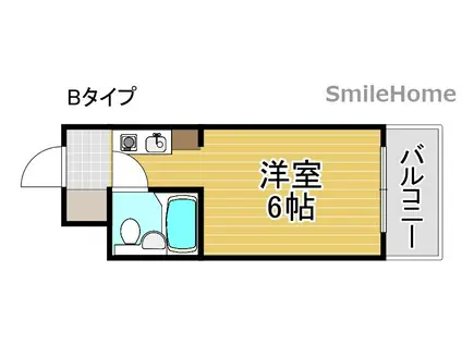 インペリアル住吉大社(1K/4階)の間取り写真