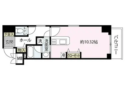 大手町グレースヒル(ワンルーム/2階)の間取り写真