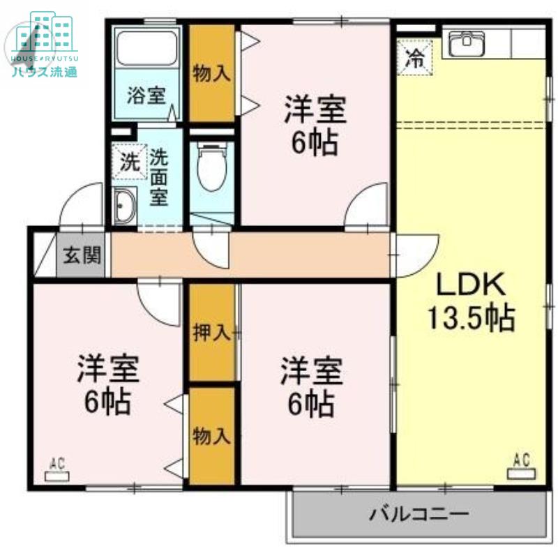 セジュール久山台(3LDK/2階)の間取り写真