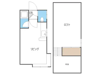 クリフトンテラスA棟(1DK/3階)の間取り写真