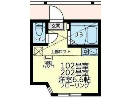 ユナイト屏風浦バジリカータ(ワンルーム/1階)の間取り写真