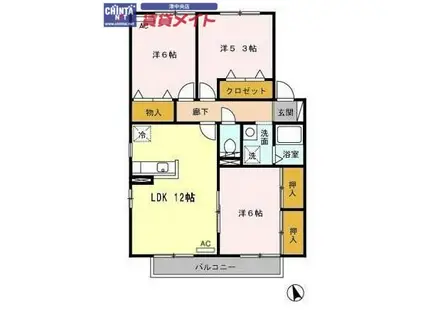 M・SQUARE(3LDK/2階)の間取り写真