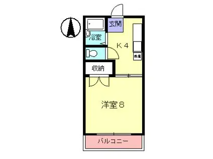 エステートイトウ(1K/1階)の間取り写真