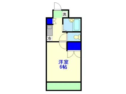 アルカサル浦安(1K/2階)の間取り写真