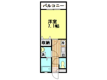 エル・レーヴ(1K/1階)の間取り写真