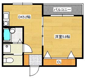 サニープレイス牛田新町(1DK/3階)の間取り写真