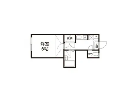 パレス中山(1K/1階)の間取り写真